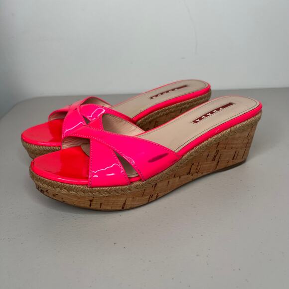 Prada Cork Wedge Platform Sandal Size 36.5 - Picture 5 of 11